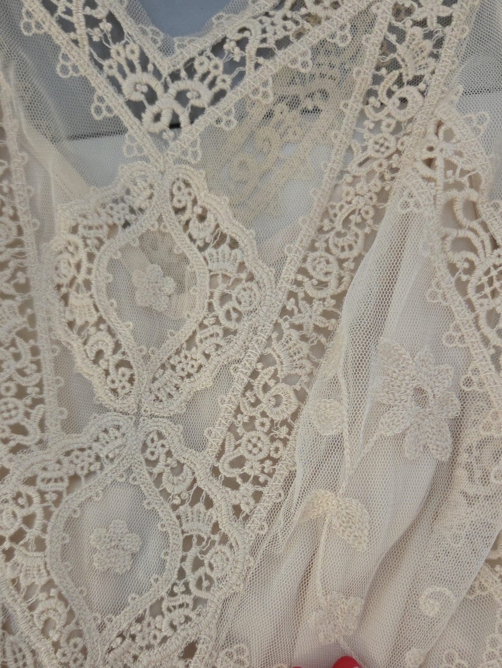 Free People Cream Lace Mini Dress Women Small - Picture 2 of 6